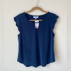 Navy blue sleeveless top